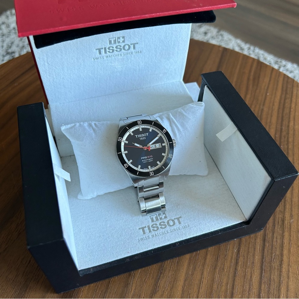 Tissot Men’s PRS 516 Blue Day Date Dial Watch - Picture 14 of 16